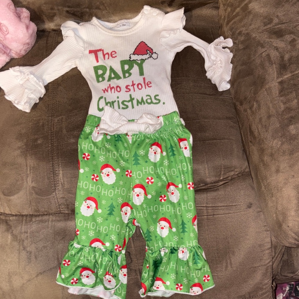 Baby Christmas matching set